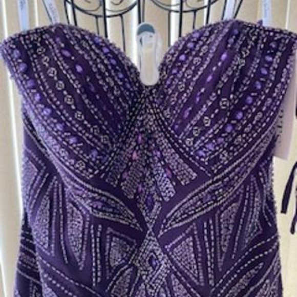 WOW!  Gape Heavily Beaded Strapless Formal Dress 4 - Picture 3 of 7